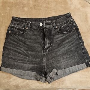 Women's Black Denim Shorts